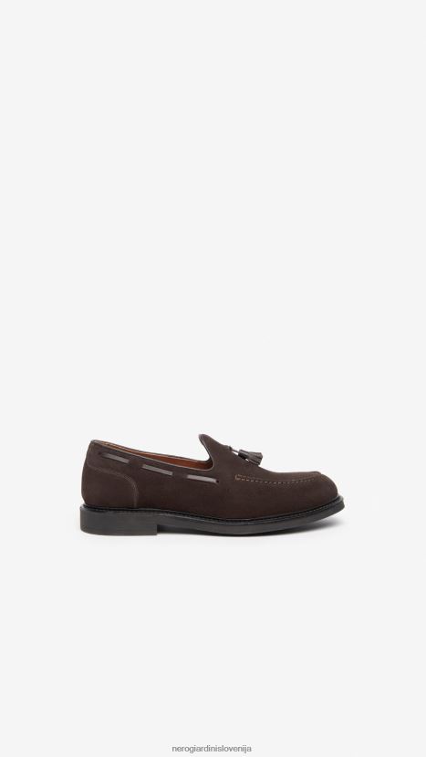 NeroGiardini moški umetnost. i302960ue loaferji iz semiša testa di moro 4JD860365