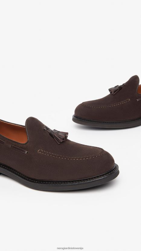 NeroGiardini moški umetnost. i302960ue loaferji iz semiša testa di moro 4JD860365