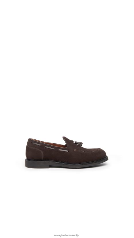 NeroGiardini moški umetnost. i302960ue loaferji iz semiša testa di moro 4JD860365