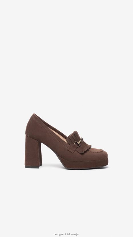 NeroGiardini ženske umetnost. i308213d loaferji iz semiša castagno 4JD86095
