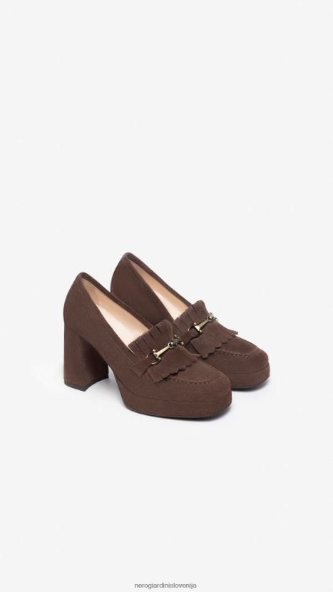 NeroGiardini ženske umetnost. i308213d loaferji iz semiša castagno 4JD86095